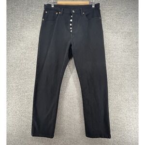 Levis 501 Premium Jeans Men Size 31x28 Black Button Fly